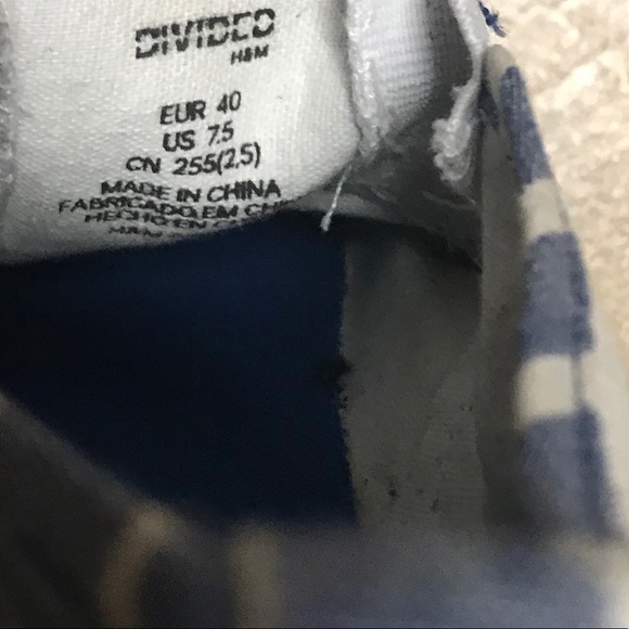 H&M Stripe Laceless Slide On Unisex W•7.5 - Picture 6 of 8